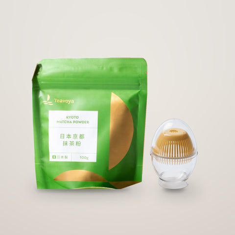 【預購】搖搖抹茶組:Sasara 隨手抹茶搖杯+京都抹茶粉 100g