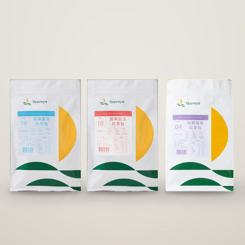 人氣大茶包3入:蜜香紅茶、紅玉紅茶、伯爵風味紅茶包