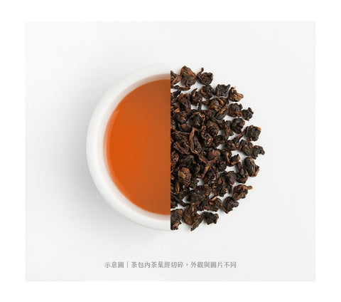 琥珀紅烏龍茶包 24公克 x 25包 茶湯與茶葉示意圖