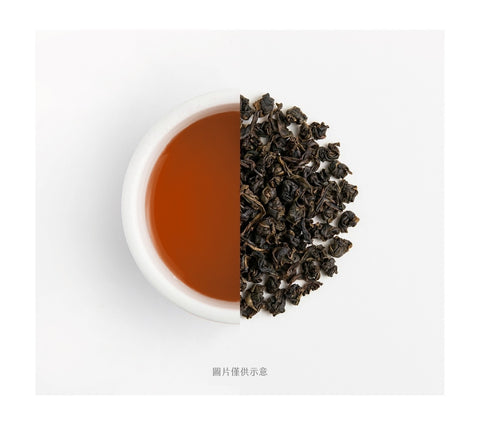 炭香鐵觀音烏龍茶包 3公克 x 20包 茶湯與茶葉示意圖